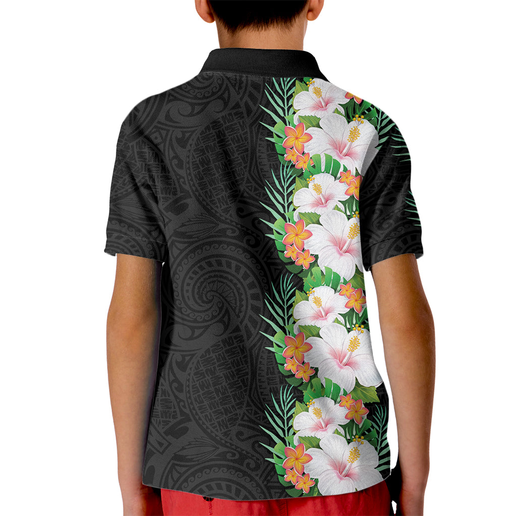 Hawaii Tropical Flowers Tribal Pattern Kid Polo Shirt No3 LT9 - Polynesian Pride