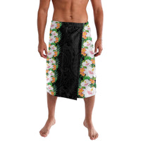 Hawaii Tropical Flowers Tribal Pattern Lavalava No3 LT9 Black - Polynesian Pride