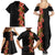 Hawaii Tropical Flowers Tribal Pattern Family Matching Summer Maxi Dress and Hawaiian Shirt No4 LT9 - Polynesian Pride