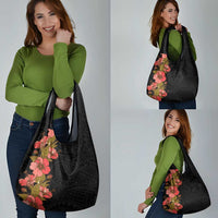 Hawaii Tropical Flowers Tribal Pattern Grocery Bag No4 LT9 - Polynesian Pride