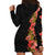 Hawaii Tropical Flowers Tribal Pattern Hoodie Dress No4 LT9 - Polynesian Pride