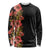 Hawaii Tropical Flowers Tribal Pattern Long Sleeve Shirt No4 LT9 Unisex Black - Polynesian Pride