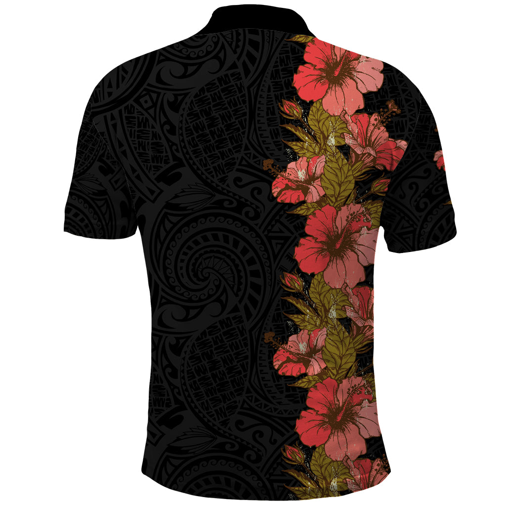Hawaii Tropical Flowers Tribal Pattern Polo Shirt No4 LT9 - Polynesian Pride