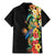 Hawaii Tropical Flowers Tribal Pattern Family Matching Mermaid Dress and Hawaiian Shirt No5 LT9 - Polynesian Pride