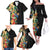 Hawaii Tropical Flowers Tribal Pattern Family Matching Off Shoulder Long Sleeve Dress and Hawaiian Shirt No5 LT9 - Polynesian Pride