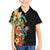 Hawaii Tropical Flowers Tribal Pattern Family Matching Puletasi and Hawaiian Shirt No5 LT9 Son's Shirt Black - Polynesian Pride