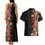 Hawaii Tropical Flowers Tribal Pattern Couples Matching Tank Maxi Dress and Hawaiian Shirt No6 LT9 - Polynesian Pride