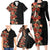 Hawaii Tropical Flowers Tribal Pattern Family Matching Long Sleeve Bodycon Dress and Hawaiian Shirt No6 LT9 - Polynesian Pride