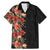 Hawaii Tropical Flowers Tribal Pattern Family Matching Mermaid Dress and Hawaiian Shirt No6 LT9 Dad's Shirt - Short Sleeve Black - Polynesian Pride