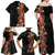 Hawaii Tropical Flowers Tribal Pattern Family Matching Off Shoulder Maxi Dress and Hawaiian Shirt No6 LT9 - Polynesian Pride