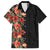 Hawaii Tropical Flowers Tribal Pattern Family Matching Off Shoulder Maxi Dress and Hawaiian Shirt No6 LT9 Dad's Shirt - Short Sleeve Black - Polynesian Pride