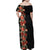 Hawaii Tropical Flowers Tribal Pattern Family Matching Off Shoulder Maxi Dress and Hawaiian Shirt No6 LT9 - Polynesian Pride