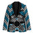 Personalised Aotearoa Niho Taniwha Motif Blazer Blue Style - Polynesian Pride