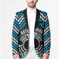 Personalised Aotearoa Niho Taniwha Motif Blazer Blue Style - Polynesian Pride