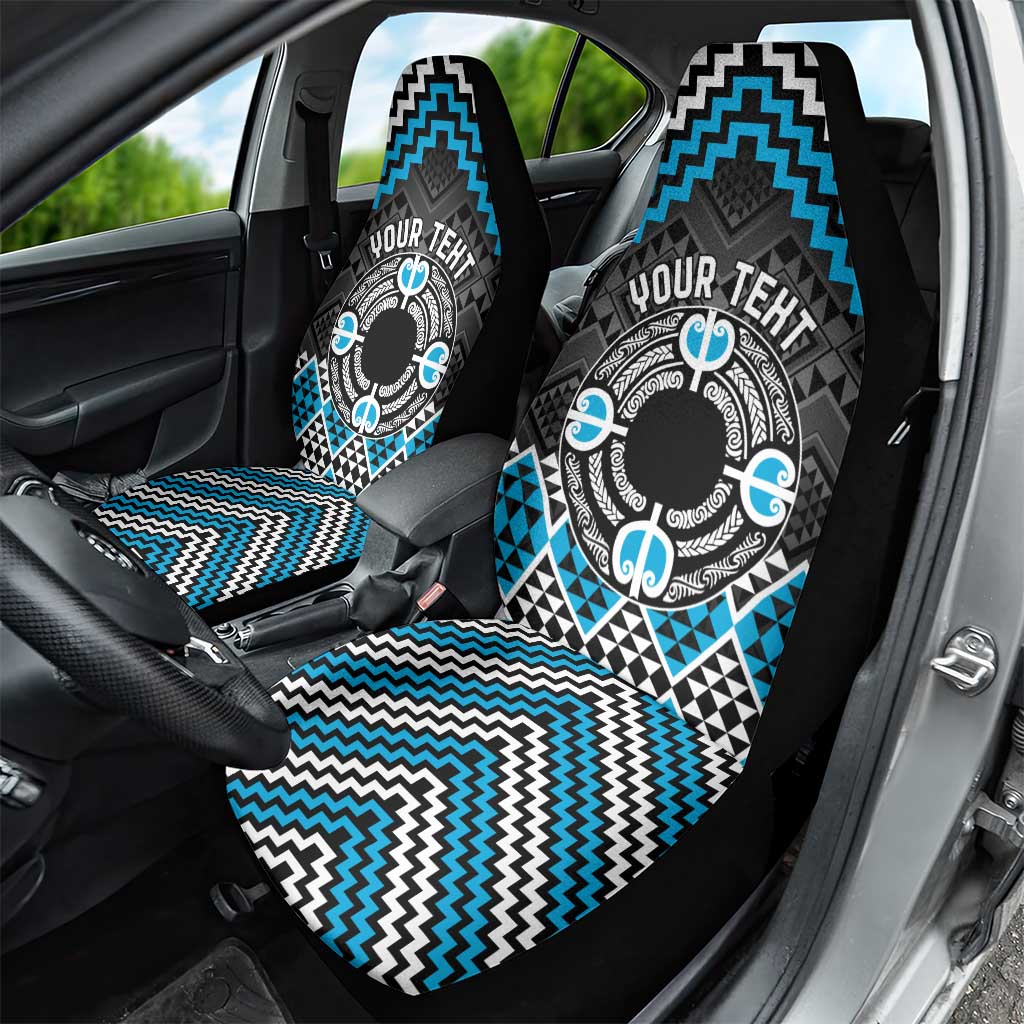 Personalised Aotearoa Niho Taniwha Motif Car Seat Cover Blue Style