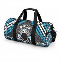 Personalised Aotearoa Niho Taniwha Motif Duffle Bag Blue Style LT9 - Polynesian Pride