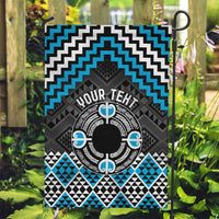 Personalised Aotearoa Niho Taniwha Motif Garden Flag Blue Style LT9 Garden Flag Blue - Polynesian Pride