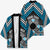 Personalised Aotearoa Niho Taniwha Motif Kimono Blue Style - Polynesian Pride