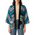 Personalised Aotearoa Niho Taniwha Motif Kimono Blue Style - Polynesian Pride