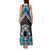 Personalised Aotearoa Niho Taniwha Motif Tank Maxi Dress Blue Style