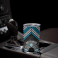 Personalised Aotearoa Niho Taniwha Motif Tumbler Cup Blue Style LT9 - Polynesian Pride