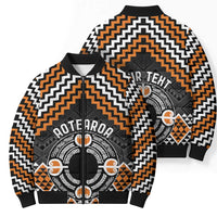 Personalised Aotearoa Niho Taniwha Motif Bomber Puffer Jacket Gold Style - Polynesian Pride