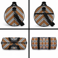 Personalised Aotearoa Niho Taniwha Motif Duffle Bag Gold Style LT9 - Polynesian Pride
