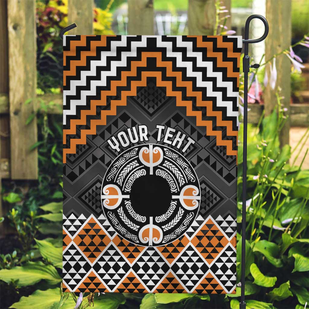 Personalised Aotearoa Niho Taniwha Motif Garden Flag Gold Style LT9 Garden Flag Gold - Polynesian Pride