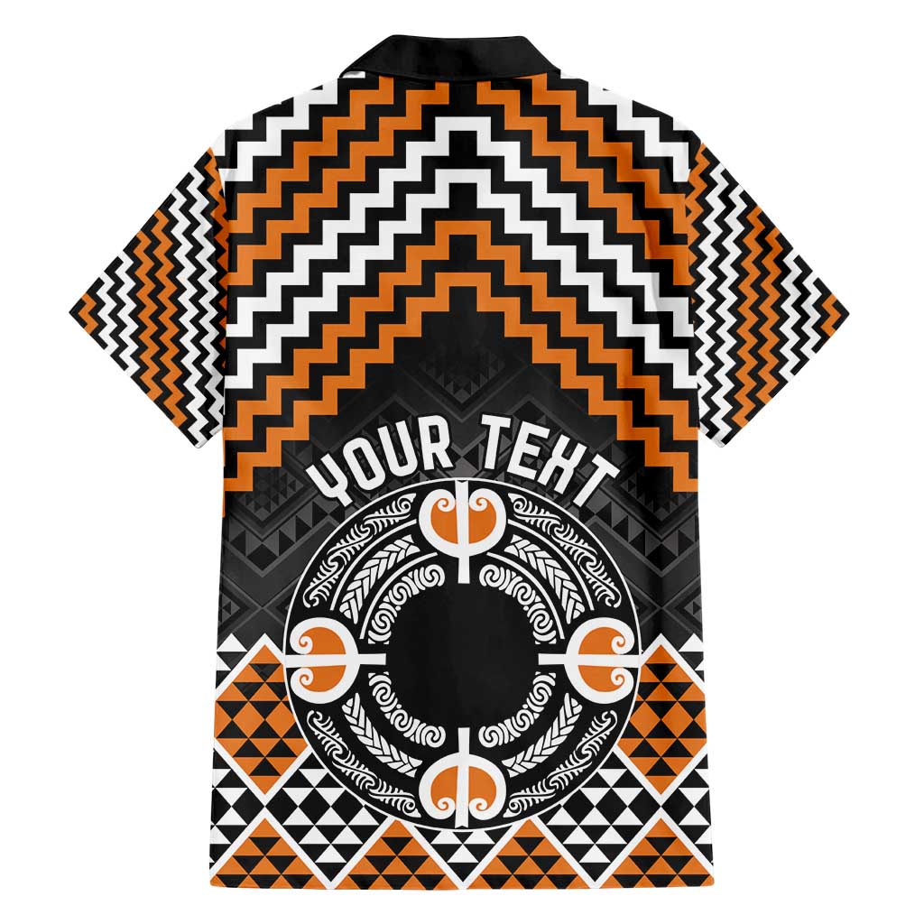 Personalised Aotearoa Niho Taniwha Motif Hawaiian Shirt Gold Style LT9 - Polynesian Pride