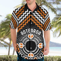 Personalised Aotearoa Niho Taniwha Motif Hawaiian Shirt Gold Style LT9 - Polynesian Pride