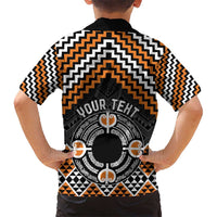 Personalised Aotearoa Niho Taniwha Motif Hawaiian Shirt Gold Style LT9 - Polynesian Pride