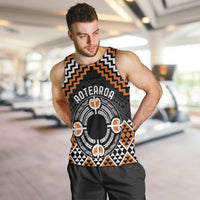 Personalised Aotearoa Niho Taniwha Motif Men Tank Top Gold Style LT9 Gold - Polynesian Pride