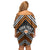 Personalised Aotearoa Niho Taniwha Motif Off Shoulder Short Dress Gold Style