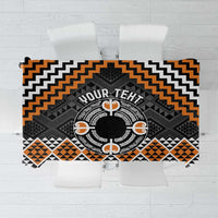 Personalised Aotearoa Niho Taniwha Motif Tablecloth Gold Style LT9 Gold - Polynesian Pride