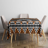 Personalised Aotearoa Niho Taniwha Motif Tablecloth Gold Style LT9 - Polynesian Pride
