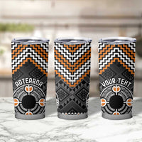 Personalised Aotearoa Niho Taniwha Motif Tumbler Cup Gold Style LT9 - Polynesian Pride