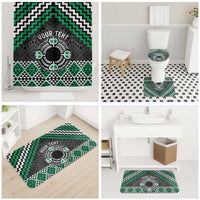 Personalised Aotearoa Niho Taniwha Motif Bathroom Set Green Style - Polynesian Pride