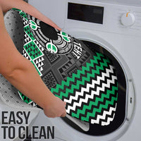 Personalised Aotearoa Niho Taniwha Motif Bathroom Set Green Style - Polynesian Pride