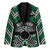 Personalised Aotearoa Niho Taniwha Motif Blazer Green Style - Polynesian Pride