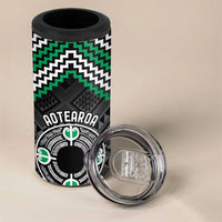 Personalised Aotearoa Niho Taniwha Motif 4 in 1 Can Cooler Tumbler Green Style LT9 - Polynesian Pride