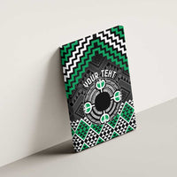 Personalised Aotearoa Niho Taniwha Motif Canvas Wall Art Green Style LT9 - Polynesian Pride
