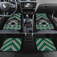Personalised Aotearoa Niho Taniwha Motif Car Mats Green Style LT9 Set 4pcs Green - Polynesian Pride