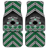 Personalised Aotearoa Niho Taniwha Motif Car Mats Green Style LT9 - Polynesian Pride