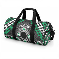 Personalised Aotearoa Niho Taniwha Motif Duffle Bag Green Style LT9 - Polynesian Pride