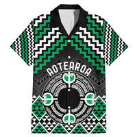 Personalised Aotearoa Niho Taniwha Motif Family Matching Mermaid Dress and Hawaiian Shirt Green Style