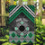 Personalised Aotearoa Niho Taniwha Motif Garden Flag Green Style