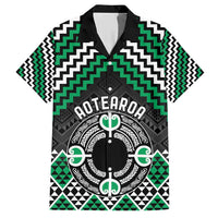 Personalised Aotearoa Niho Taniwha Motif Hawaiian Shirt Green Style LT9 Green - Polynesian Pride