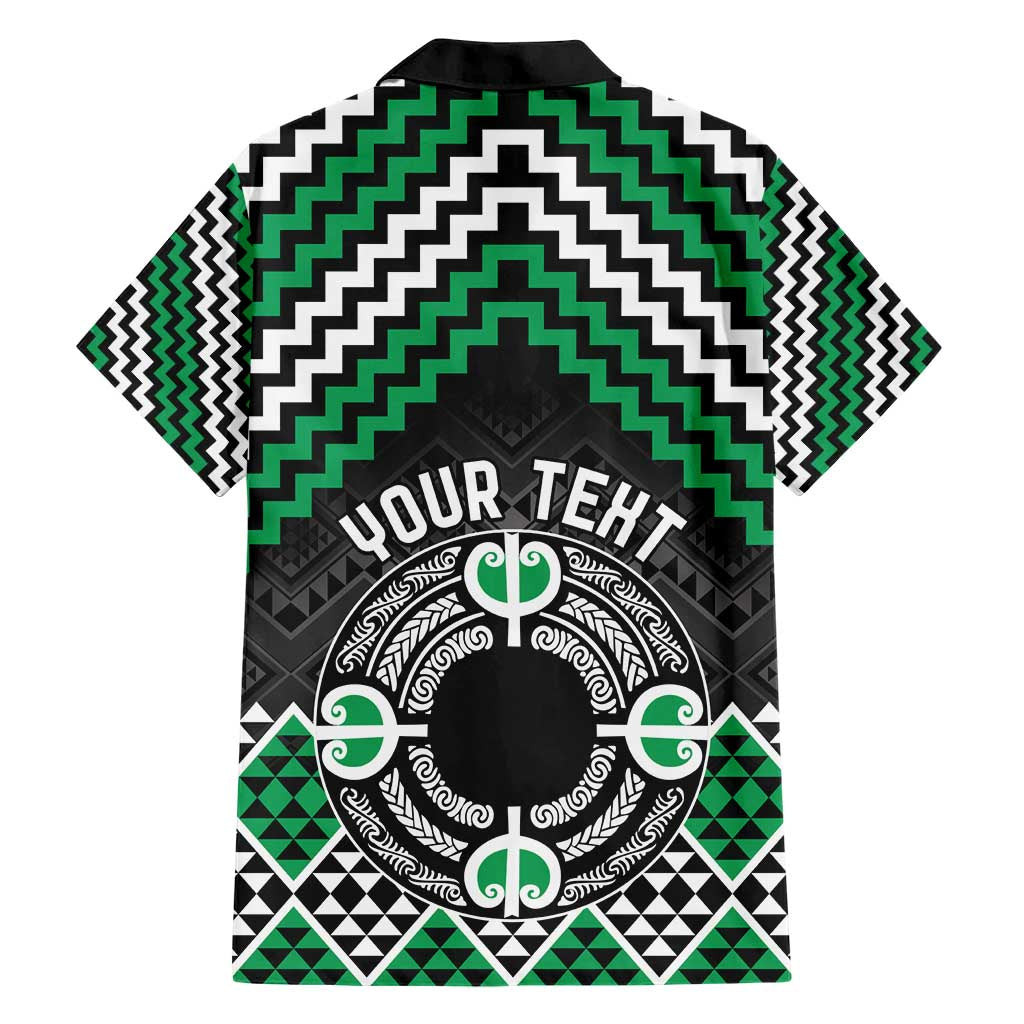 Personalised Aotearoa Niho Taniwha Motif Hawaiian Shirt Green Style LT9 - Polynesian Pride