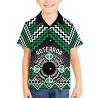 Personalised Aotearoa Niho Taniwha Motif Hawaiian Shirt Green Style LT9 - Polynesian Pride