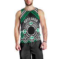 Personalised Aotearoa Niho Taniwha Motif Men Tank Top Green Style LT9 - Polynesian Pride